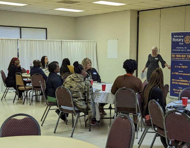 Ballantyne Rotary Club Financial Literacy Program with The Alliance Center for Education